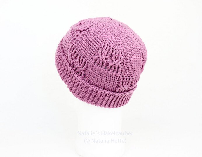 Mütze "Amely" (Zopfmuster, alle Gr.)