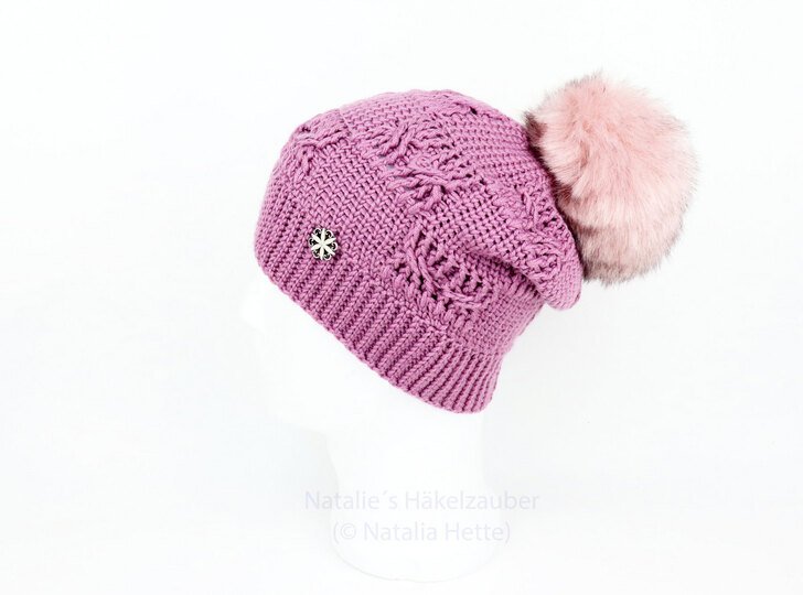 Mütze "Amely" (Zopfmuster, alle Gr.)