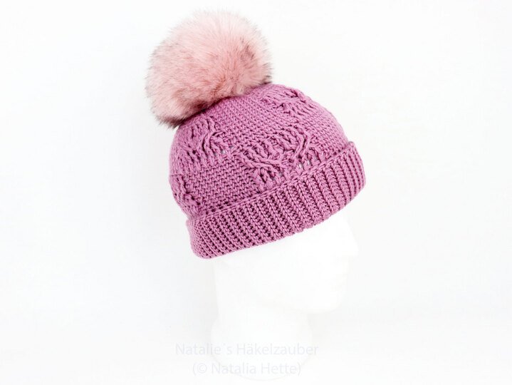 Mütze "Amely" (Zopfmuster, alle Gr.)