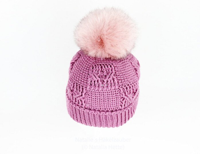 Mütze "Amely" (Zopfmuster, alle Gr.)
