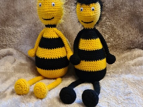 Anleitung Kantenhocker Bienen Trudi & Rudi