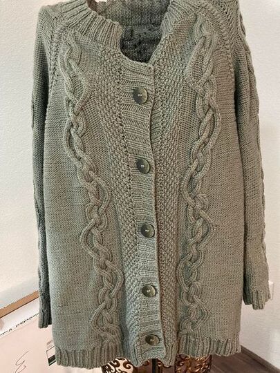 Anleitung RVO-Aran-Jacke mit keltischem Muster "Skagerrak" Größe S-XXXL