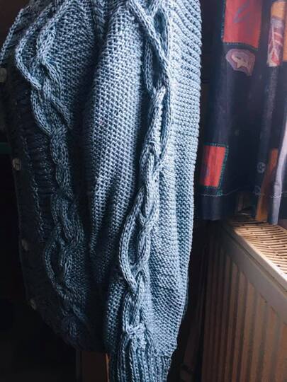 Anleitung RVO-Aran-Jacke mit keltischem Muster "Skagerrak" Größe S-XXXL