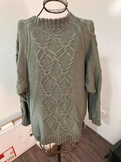 Anleitung RVO-Aran-Jacke mit keltischem Muster "Skagerrak" Größe S-XXXL