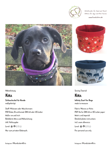 KIRA Schlauchschal nach Maß, Mess- u. Nähanleitung
