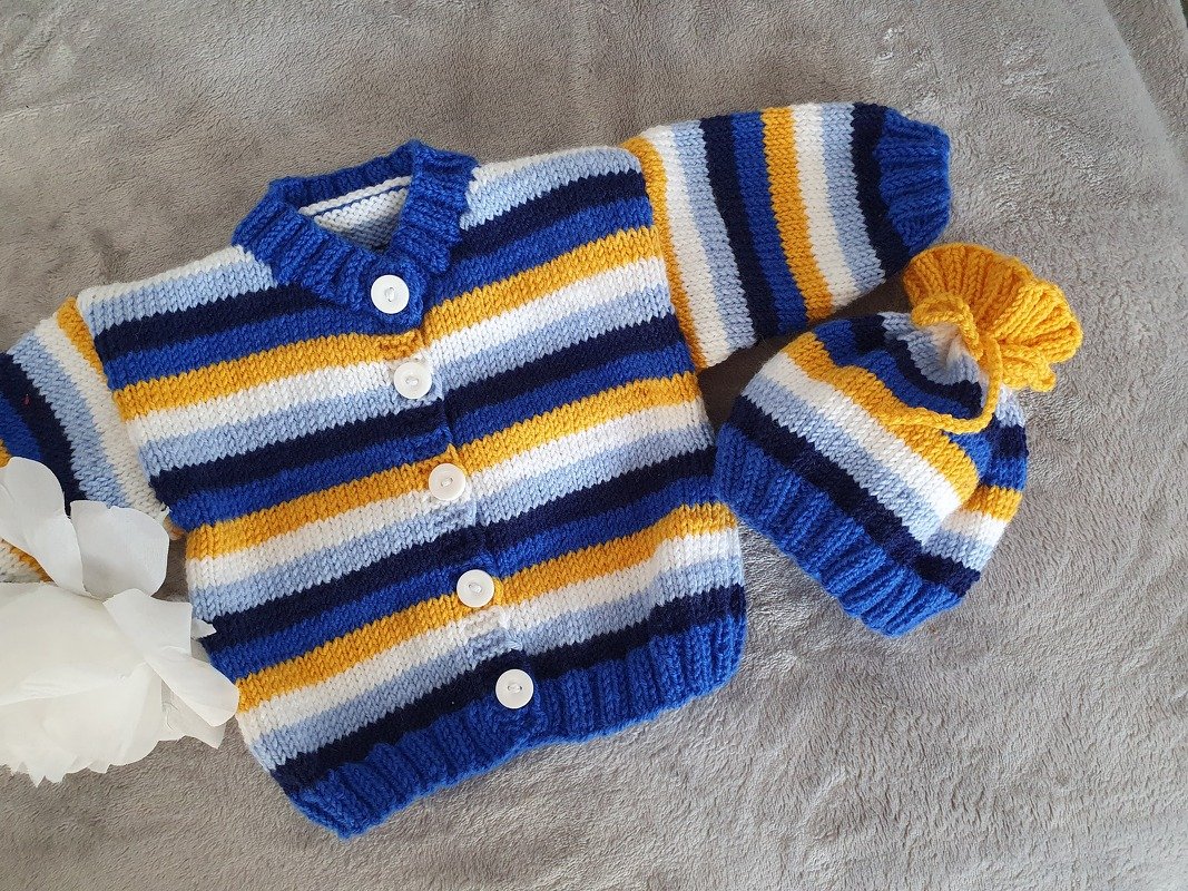Strickanleitung Baby Set bestehend aus Jäckchen und Mütze Größe 56/62!