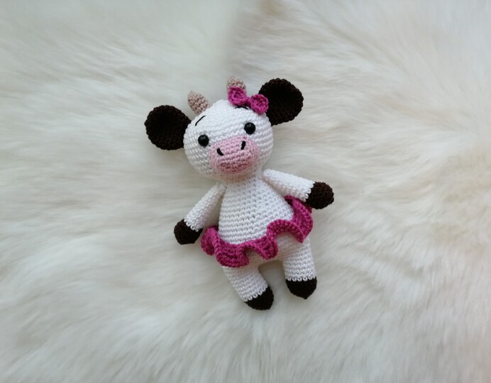 Häkelanleitung Kuh, Amigurumi Kuh häkeln, Kuh häkeln,Kuscheltier Kuh häkeln