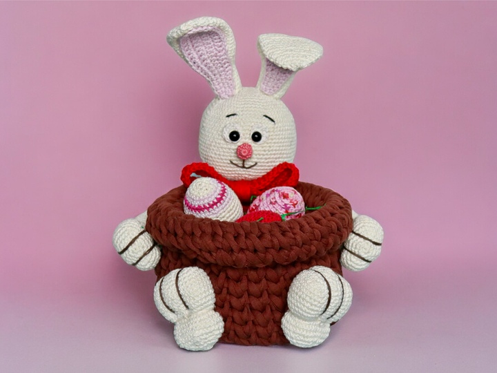 Big Bunny Easter Basket - Crochet Pattern