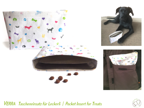 Verra Pocket Insert for Treats, lined, two inner sections, Sewing Pattern