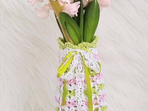 Häkelanleitung Vasenhülle