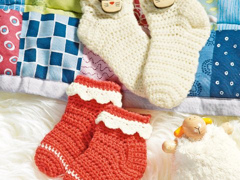 Häkelanleitung Babysöckchen - 2 Varianten