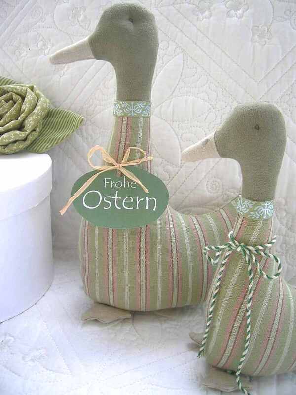 Anleitung Oster- Gänse aus Stoff
