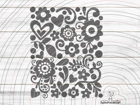 Blumen Muster Plotterdatei SVG DXF
