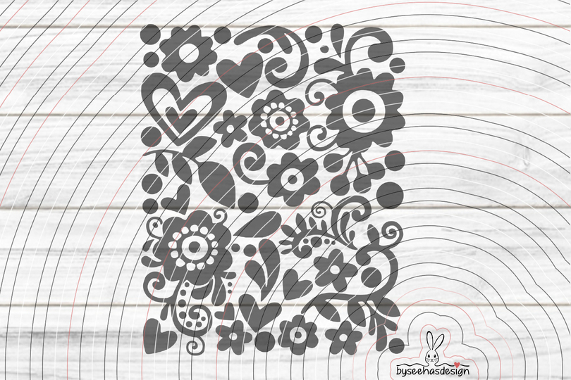 Blumen Muster Plotterdatei SVG DXF