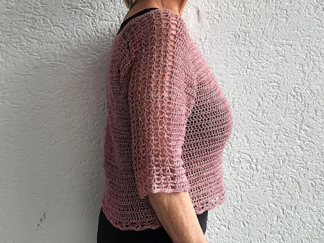 Shirt,Tunika häkeln, RVO, V-Ausschnitt, alle Größen - Bild 7