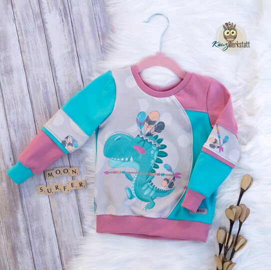 Shirt MOON SURFER Gr. 86 - 164 verschiedene Teilungen