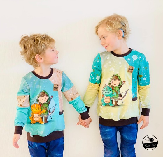 Shirt MOON SURFER Gr. 86 - 164 verschiedene Teilungen