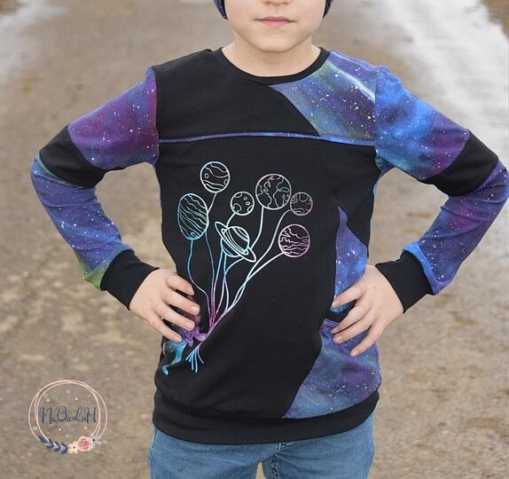 Shirt MOON SURFER Gr. 86 - 164 verschiedene Teilungen