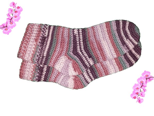 Häkelsocken „Socken gehen immer“ + ausdruckbare Banderolen Häkelanleitung