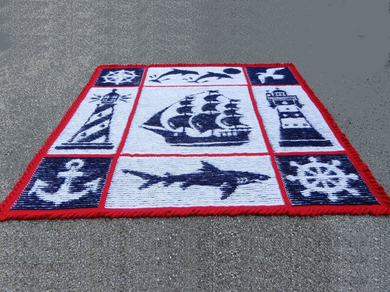 Decke "Nautik" Illusionsstricken