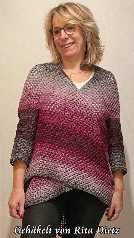 Crochet pattern cardigan or vest 'Papillon' - 2 patterns in one - Image 14