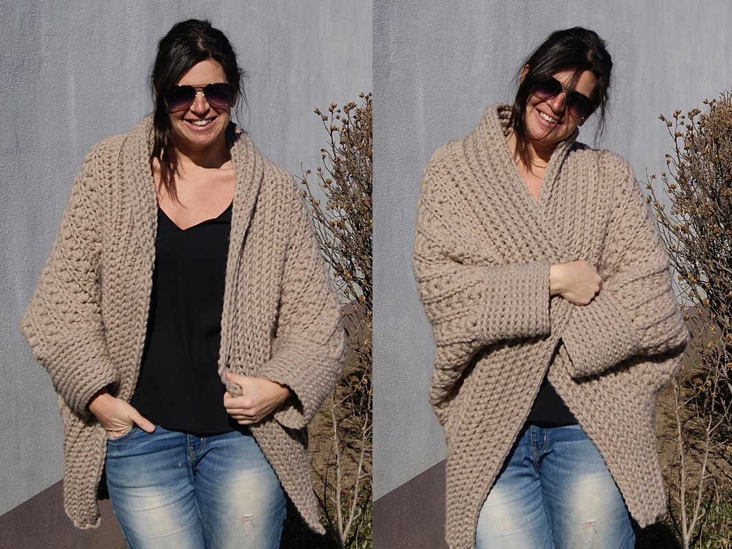 Häkelweste LOLA (Universalgröße, ganz leicht anzupassen)