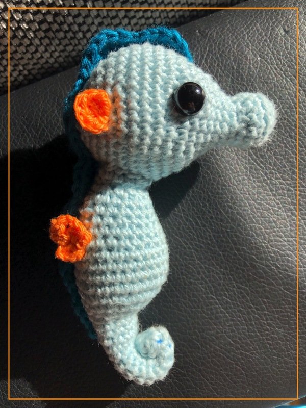 Häkelanleitung kleines Seepferd - Meeresbewohner