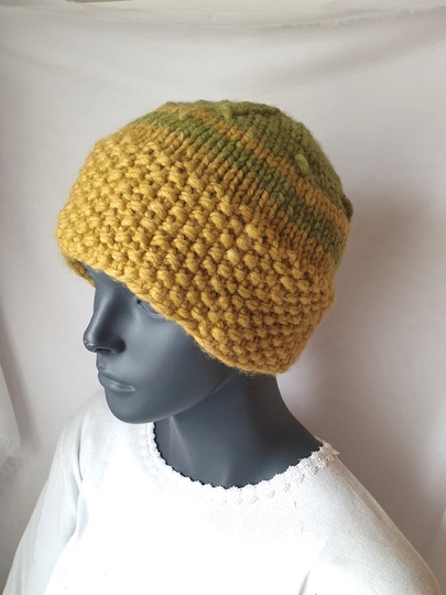 Strickanleitung Mütze Grobstrick, Kopfumfang ca. 52 - 55 cm