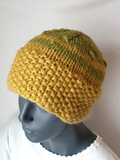 Strickanleitung Mütze Grobstrick, Kopfumfang ca. 52 - 55 cm