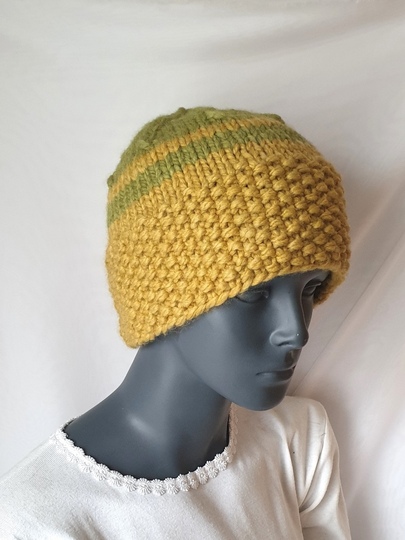 Strickanleitung Mütze Grobstrick, Kopfumfang ca. 52 - 55 cm