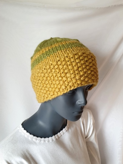 Strickanleitung Mütze Grobstrick, Kopfumfang ca. 52 - 55 cm