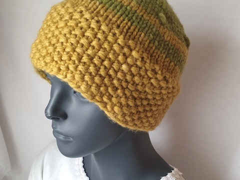 Strickanleitung Mütze Grobstrick, Kopfumfang ca. 52 - 55 cm