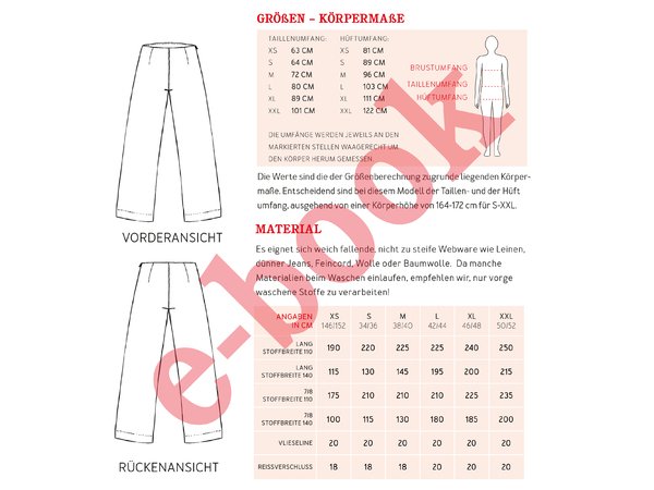 FRAU ELENA • schlichte Hose mit geradem Bein, e-book