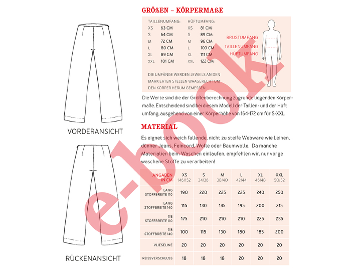 FRAU ELENA • schlichte Hose mit geradem Bein, e-book