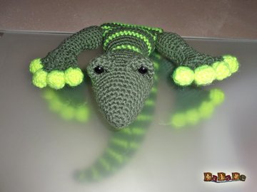 Türstopper, Klemmschutz Gecko, gehäkelt von DaDaDe