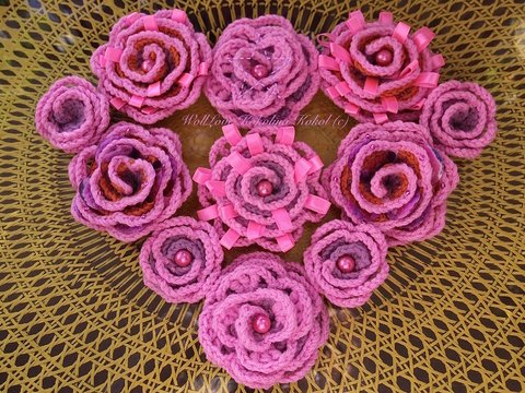 Anleitung Häkel Blume Flower Power 4 Varianten