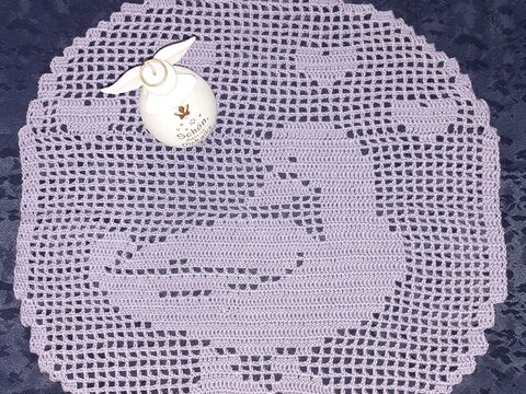 Tischdeckchen rund Ente Häkelanleitung