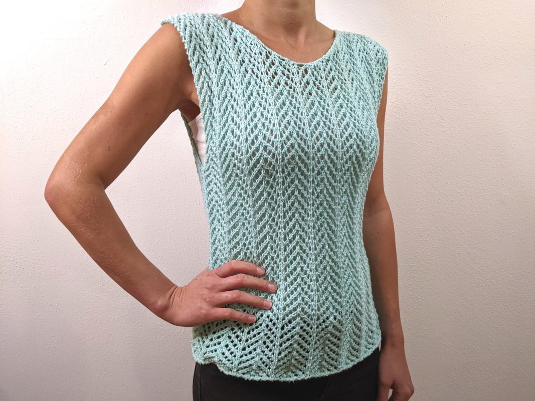 Strickanleitung Einfaches Top mit Lochmuster - Bild 4