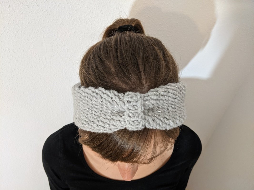 Strickanleitung Stirnband extra warm mit Twist