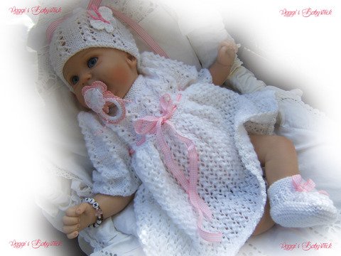 Strickanleitung für Baby's u. Reborns 3-teilig Modell Anna Gr. 50 - 56