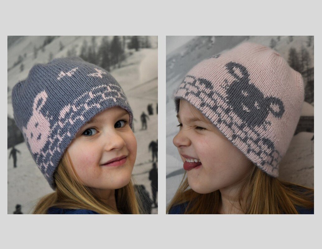 Strickanleitung Wende-Mütze "Freche Maus" - in Doubleface - Bild 13