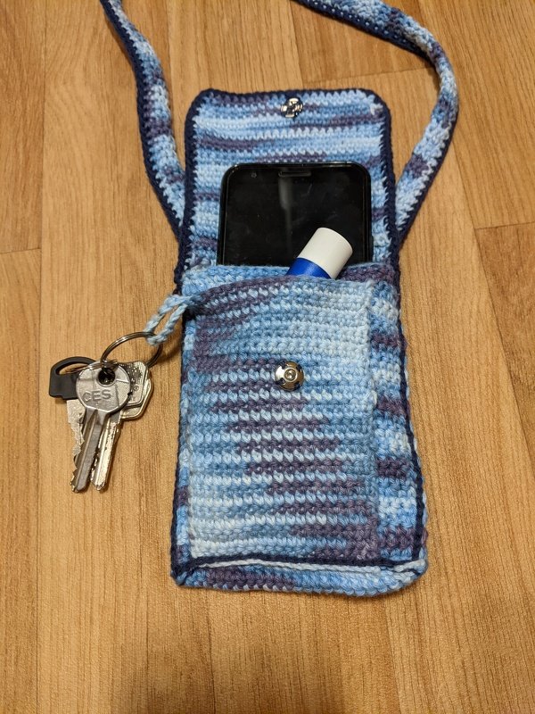 Häkelanleitung Smartphone Tasche zum Umhängen - Bild 6