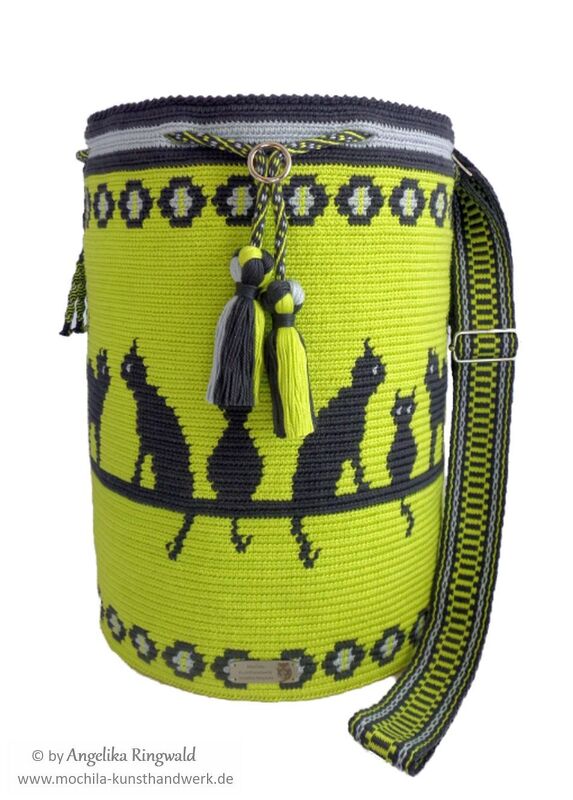 Anleitung für Mochila „Cats“/ Single-Thread-Technik der Wayuu“