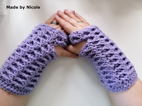 Häkelanleitung Armstulpen "Honigwaben"