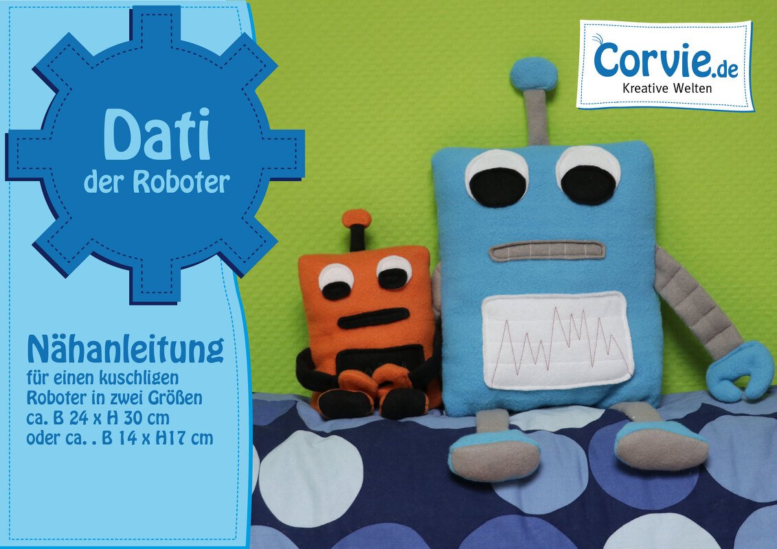 Dati der Roboter – Nähanleitung + Schnittmuster in 2 Größen - Bild 2