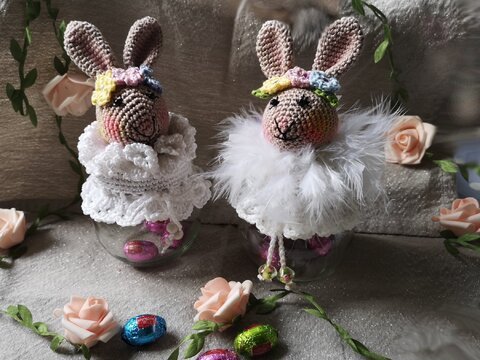 Häkelanleitung Deckelbezug Hase