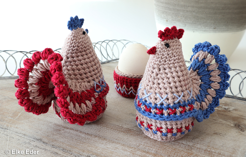 Economy Set "Unique Hens" - Egg warmer / Eggcup / Little Basket