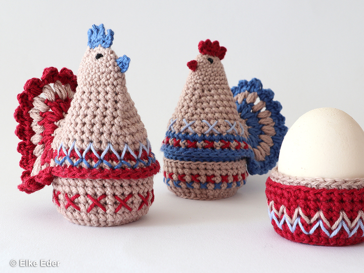 Economy Set "Unique Hens" - Egg warmer / Eggcup / Little Basket
