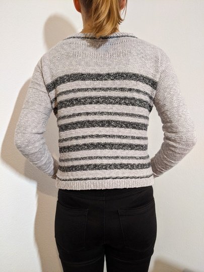 Strickanleitung Kurzer Streifen-Pulli