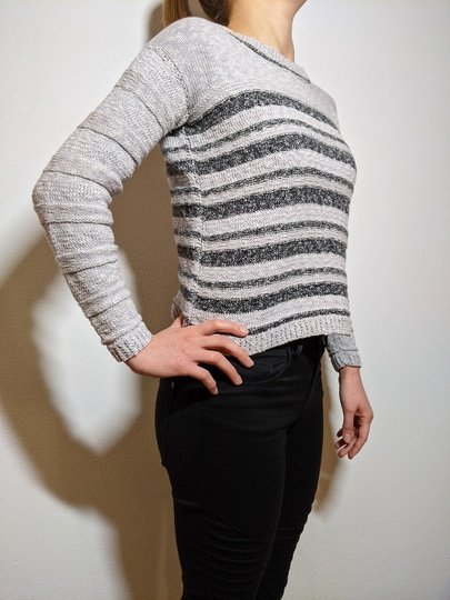 Strickanleitung Kurzer Streifen-Pulli